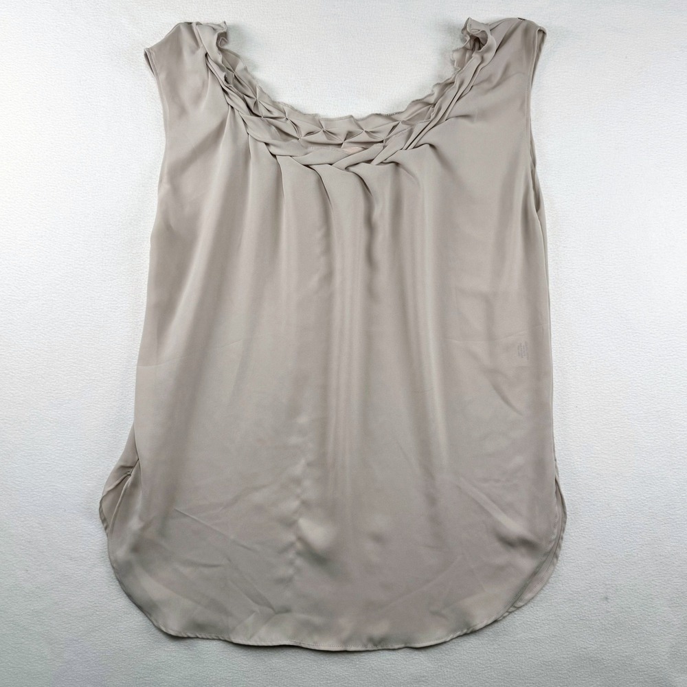 Philosophy‎ Republic Clothing Taupe Braided Neckline Sleeveless Blouse Small